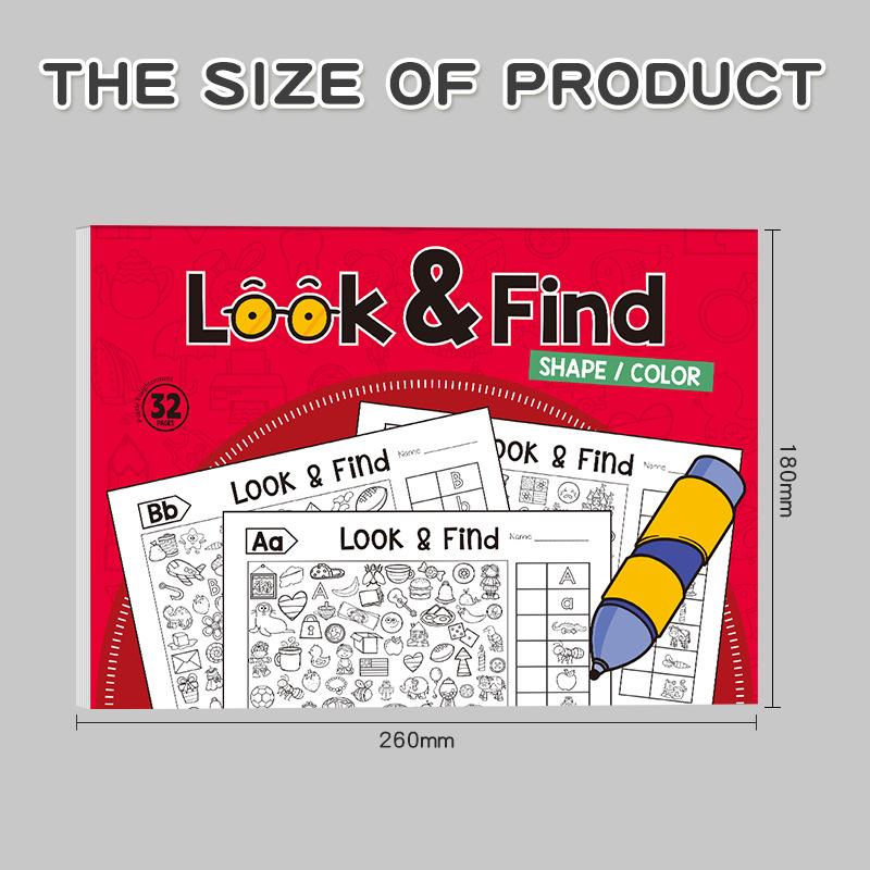 Children Finding Item Fun Play Coloring Book Focus Attention Practice Drawing Picture Book Interactive Games Early Education Exercise Book