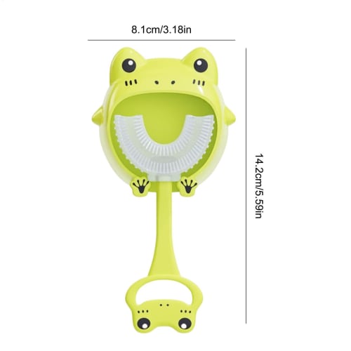 U-Shaped Children's Toothbrush with Soft Silica Gel Brush Head, Manual Toothbrush for Toddlers, Baby Toothbrush, Silicone Baby Teething Toy Toothbrush