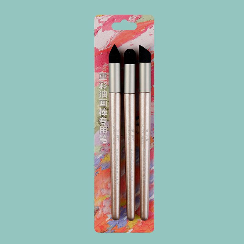 1/3Pcs Color Shaper Painting Tool Color Shaper Tool For Oil Painting Paint Brush Inclined Tip Round Tip Pastel Blending Tools