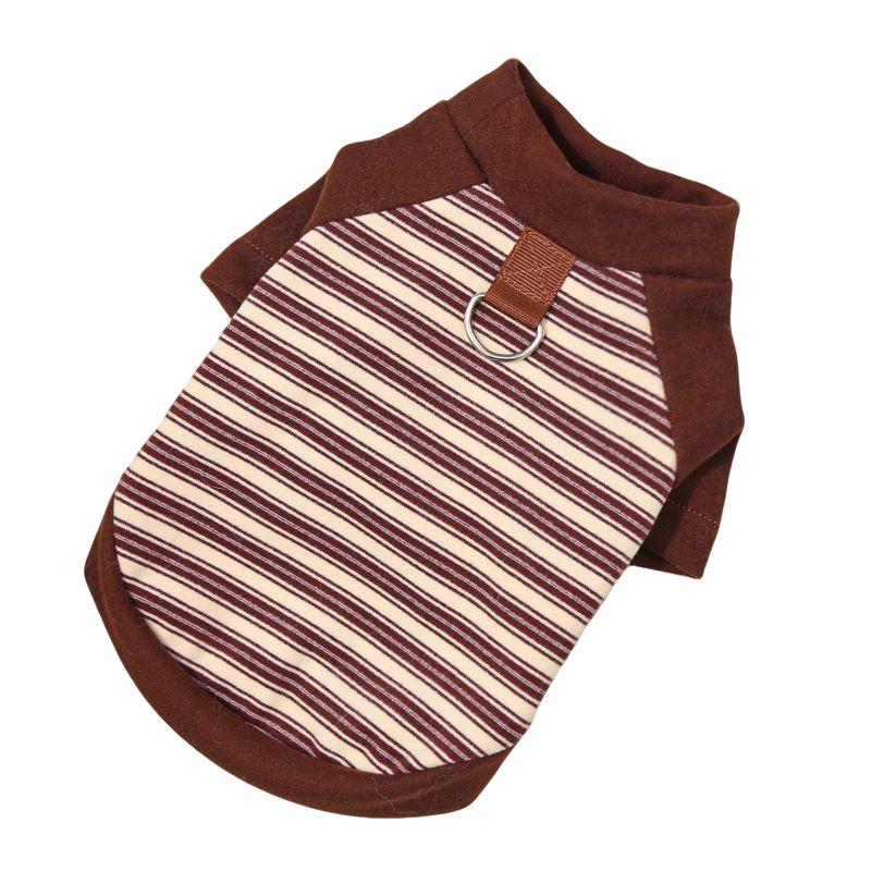 Cozy Striped Base Layer for Small & Medium Dogs - Two-Legged Fall/Winter Warmwear for Teddy & Bichon.