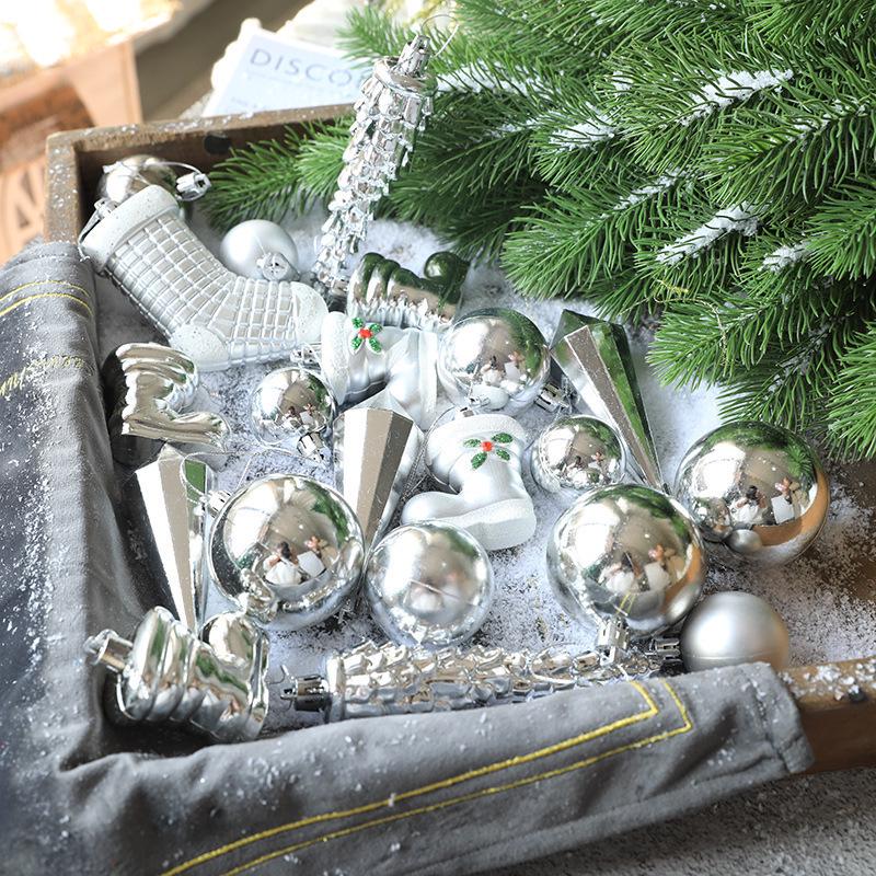 Christmas Tree Ornament Set: Nine Painted Macaron Candy Color Irregular Balls