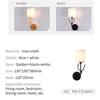 E14 Wall Lamp Cloth Iron Art Electroplating Wall Light for Home Hotel Bedroom Bedside Night Lights Christmas Antler Lamp