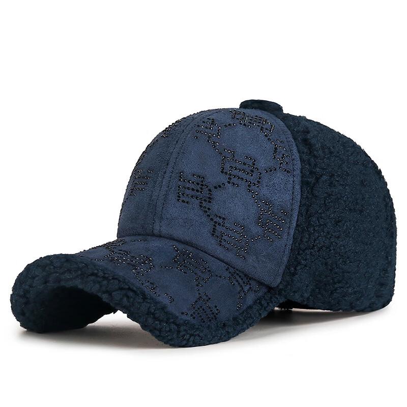 

ZHENYUEQI Зимняя бейсболка из овечьей шерсти со стразами Adjustable