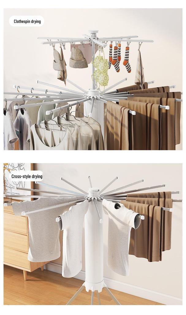 Octopus Folding Clothes Rack: Indoor Floor-standing Multi-functional Drying Solution