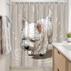 Schattig Westie Hond Douchegordijn 3D Cartoon Ontwerp Waterbestendig Stof Huisdierenliefhebber Thema Moderne Badkamer Decoratie
