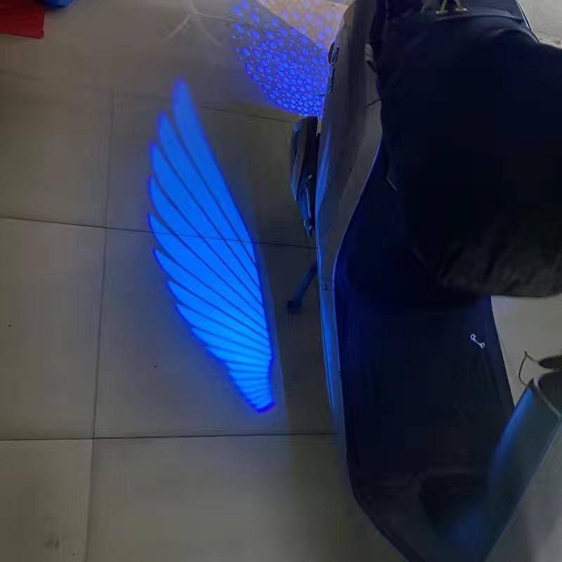 2pcs New Motorcycle Mofei Light Angel Wings Welcome Lights Projection Lights Carpet Lights Modified General Atmosphere Lights