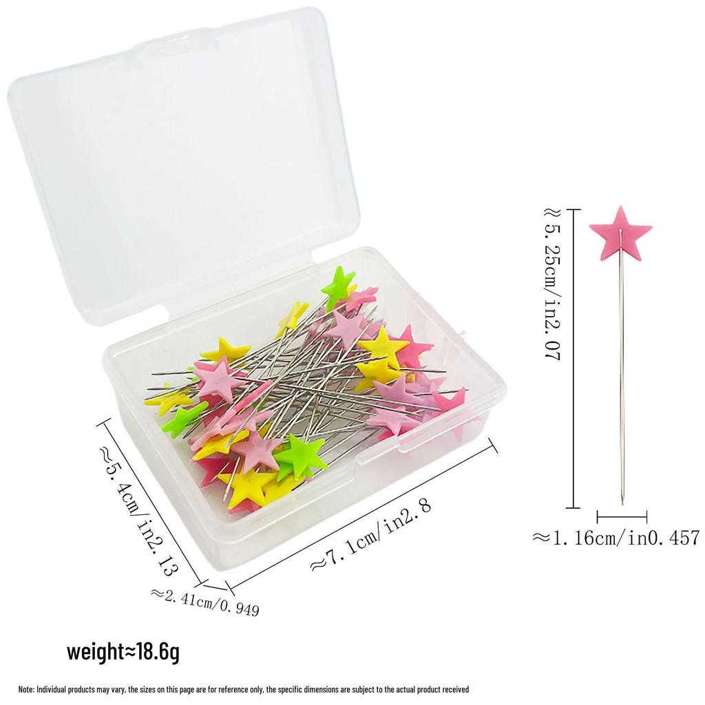 Sewing Patchwork Tools: Plum Blossom Flower Pattern Positioning Pins, 50pcs or 100pcs per Box