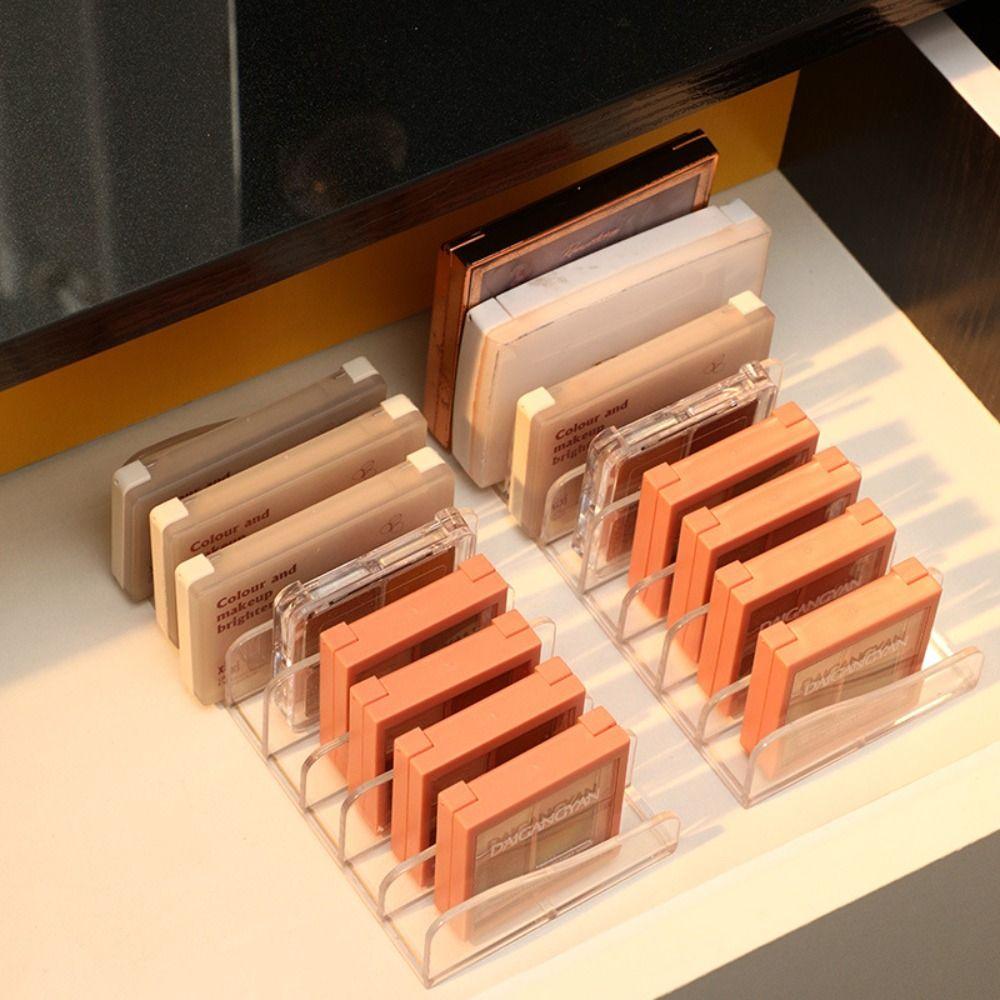 

Acrylic Cosmetic Storage Box Transparent Makeup Drawer Organizer for Eyeshadow Palette зелений