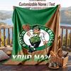 Flannel Blanket Celtic FC Print Custom Name Text Soft Throw for Sofa Bed