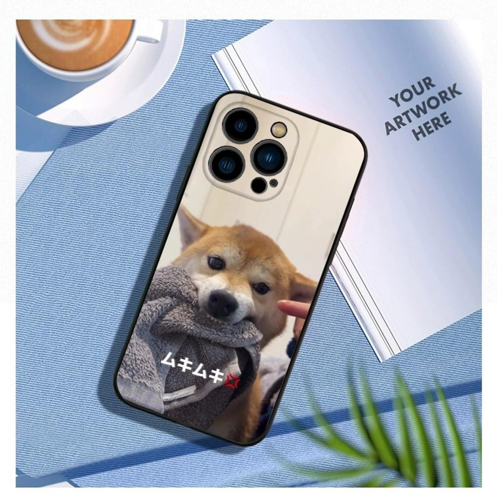 

Shiba Inu Funny Dog Phone Case For iPhone15,14,13,12 Mini 11 Pro XR,X,XS,MAX 7,8 Plus Silicone Cover Soft Black iPhone12