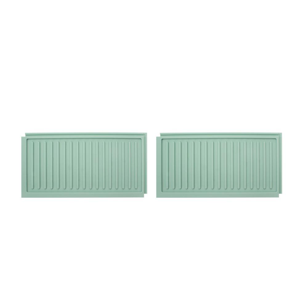 2-teilige Silikon-Arbeitsplatten-Trockenmatte, rutschfeste, isolierte Matte, Geschirr-Abtropfmatte, Topf