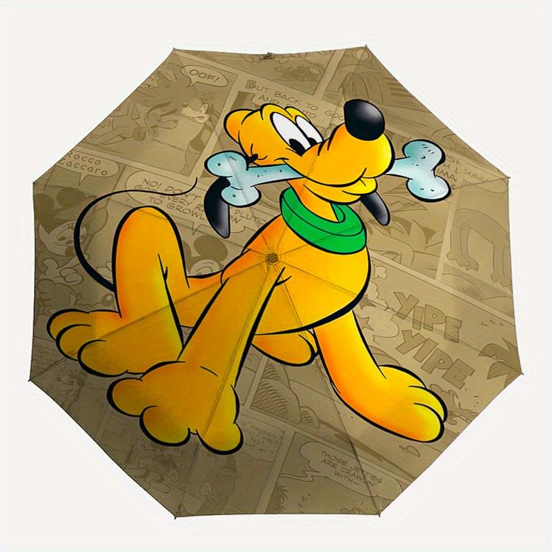 Pluto,Bone Automatic Umbrella - Tri-fold Portable Umbrella, Best Holiday Gift for Men and Women, Durable Iron Frame, Playful Design, Sturdy