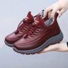 Fashion Women's Cotton Shoes Middle-aged and Elderly Thick-soled Non-slip Waterproof Walking Shoes Plus Velvet Warm Mother Sports Shoes