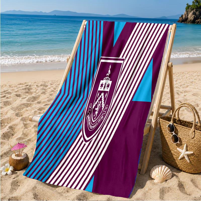 Burnley Football Club Strandtuch Mikrofaser Strandtuch, Leicht und Schnelltrocknend, für Sommerreisen, Schwimmbad Fan Geburtstagsgeschenk