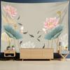 Lotus Fish Background Mural Tapestry Bohemian Style Wall Psychedelic Art Minimalist Aesthetic Room Wall Hanging