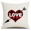 Valentine's Day Pillow Cover New Letter Love Sofa Cushion Cover Short Plush Cushion Pillow