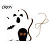 Halloween Tree Ornaments Ghost Wooden Hanging Sign with Hemp Rope, Cute Seasonal Decorations Pendants for Home Party Wall