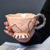 Leichter Luxus Britische Nachmittagstasse Keramik Europäische Kaffeetasse Hochwertige Exquisite Tasse Frühstückstasse Hohes Aussehen Hohe Temperaturbeständigkeit