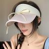 Anti-UV Empty Top Cap Ribbon Bowknot Visor Cap Sweet Bow Sun Hat  Holiday