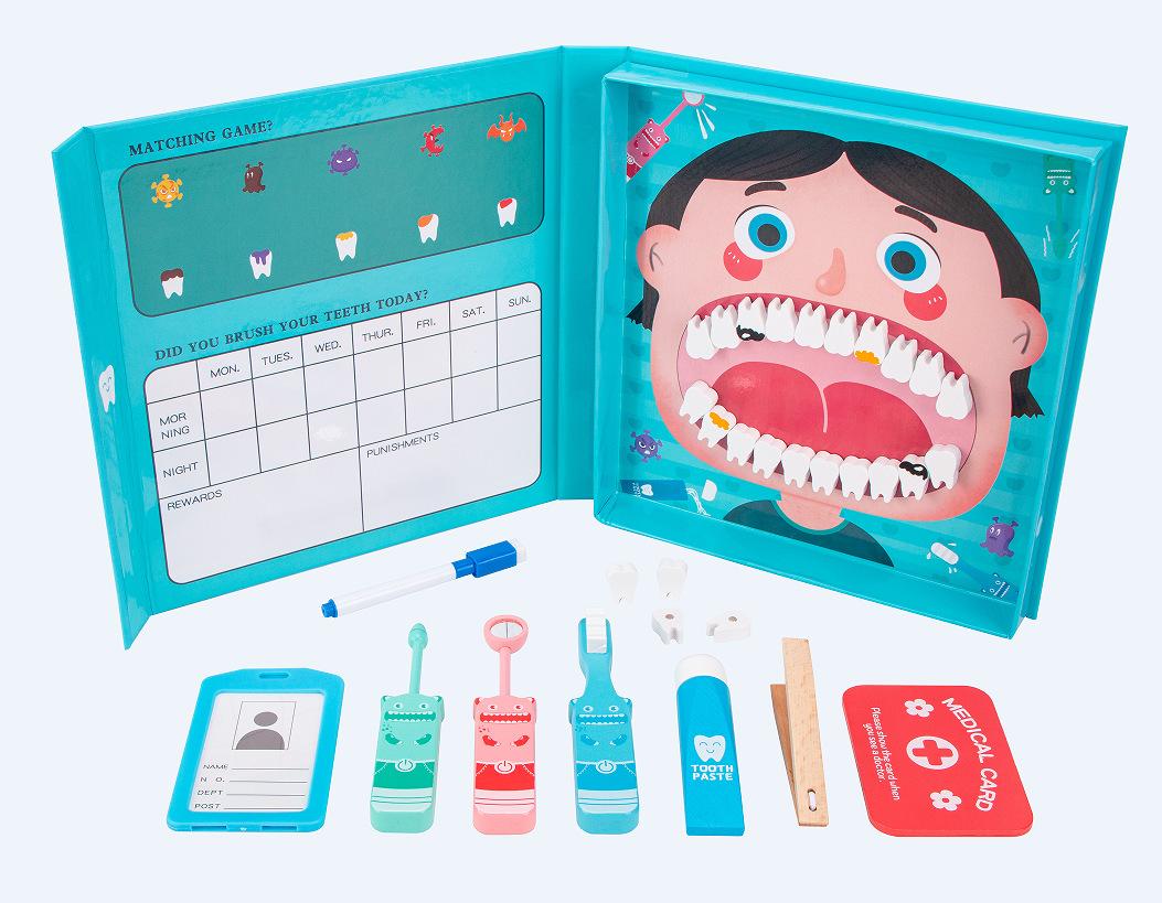 

Детские деревянные игрушки доктора Имитация игры в домик Инъекции Стоматолог Ролевые игрушки Игры-головоломки