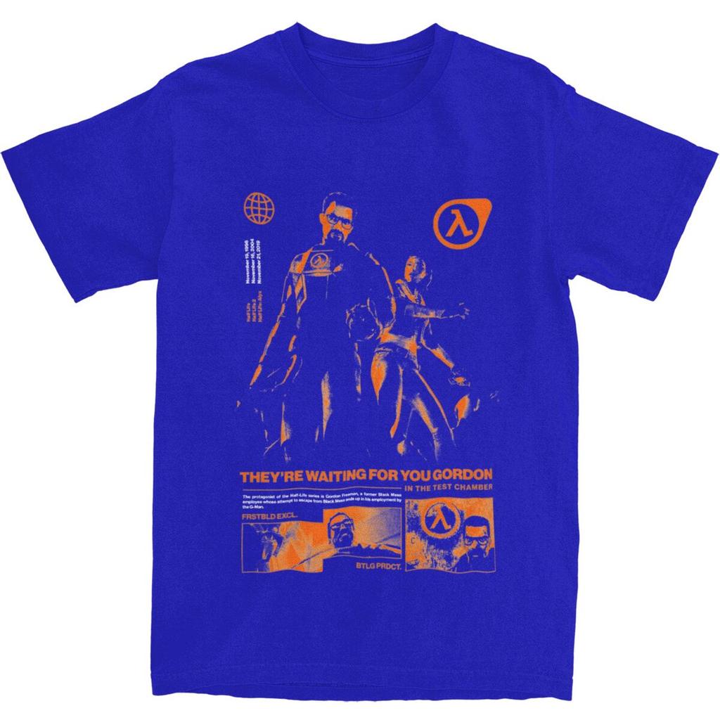 Übergroßes T-Shirt Videospiele HALFS LIFES V4 Baumwoll-T-Shirts Trendiges T-Shirt für Männer Sommer Y2K Retro Lockere Kurzarm-Tops