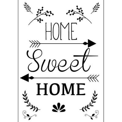 Iron-on Transfer - Ki-Sign - Home Sweet Home - A4 - Easy To Apply - Sticker