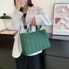 Luxus Marke Frauen Gepolsterte Große Kapazität Handtaschen Grün Große Totes Klassische Nylon Unten Baumwolle Schulter Tasche Büro Dame Shopper Tasche