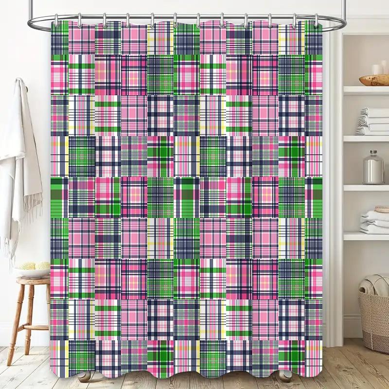 Shower Curtain Floral Vintage Patterned Waterproof Fabric Bathroom Decor Farmhouse Style Home Textile Vintage Shower Curtain Set