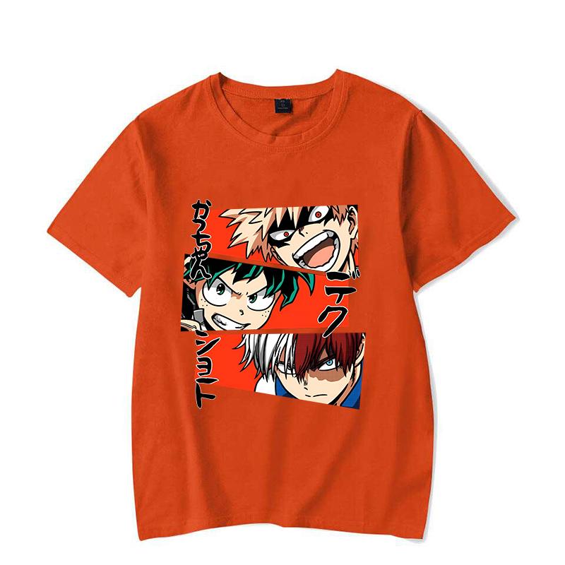 New Funny Deku Bakugou Katsuki Todoroki Shoto Print T-Shirt Womans Men Casual Tops Summer Cool T Shirt Plus Size Tops Tees