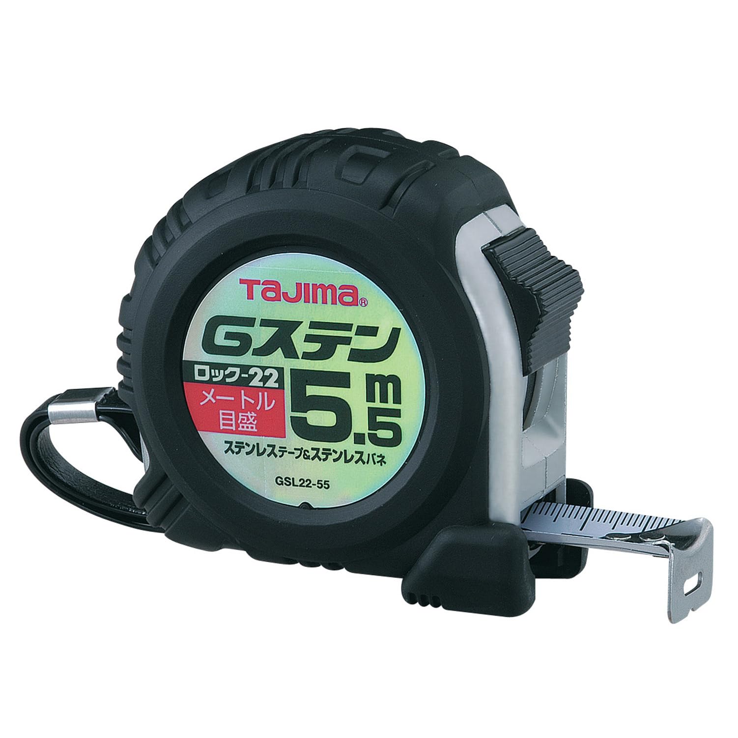 

Tajima Lock 22 Convex Stainless Steel x GSL2255BL G-Stain Tape, 5.5m 22mm, чорний