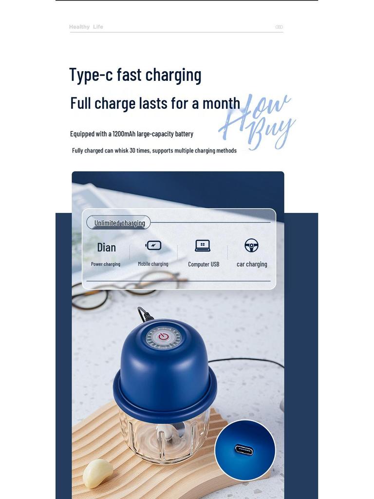 RSD Einteiliger elektrischer Knoblauchpresse und Zerkleinerer