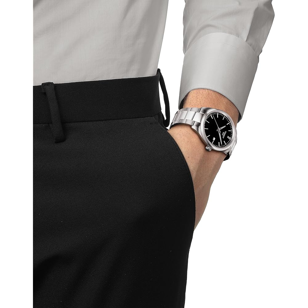 Tissot PR100 Bracelet Watch, T1504101105100, Men's, Black Dial