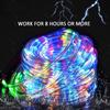 12m/7m Solar String Lights Garden Waterproof Tube Rope Lamp Christmas Garland Lights For Outdoor Holiday Decoration Lighting