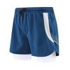 Men's Quick-Dry 3/4 Running Shorts with Phone Pocket, Layered Design, Anti-Exposure Fitness Pants for Morning Runs.