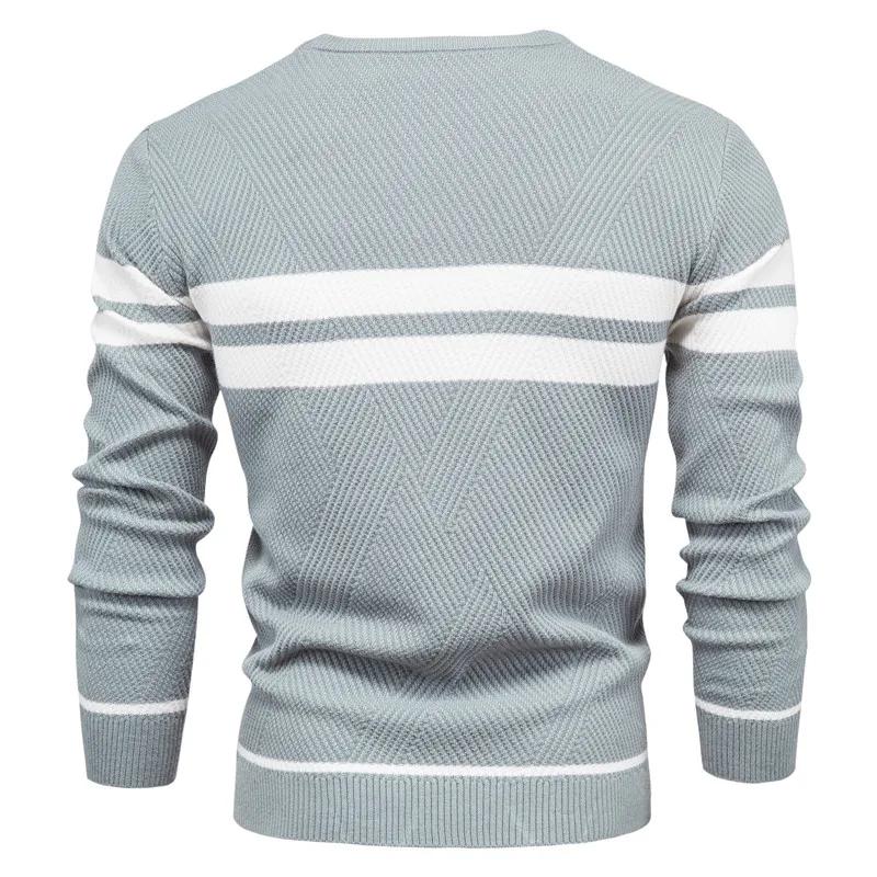 Spring Autumn Casual Sweater Men's Pullover Sweater Slim Men's Sweater Fashion Trend Simple Men's Sweater Long Sleeve Warm