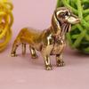 Reine Kupfer Dackel Statue Vintage Messing Figuren Heimdeko Schreibtisch Ornament Miniaturen Antik Tee Haustier Handwerk Geschenke