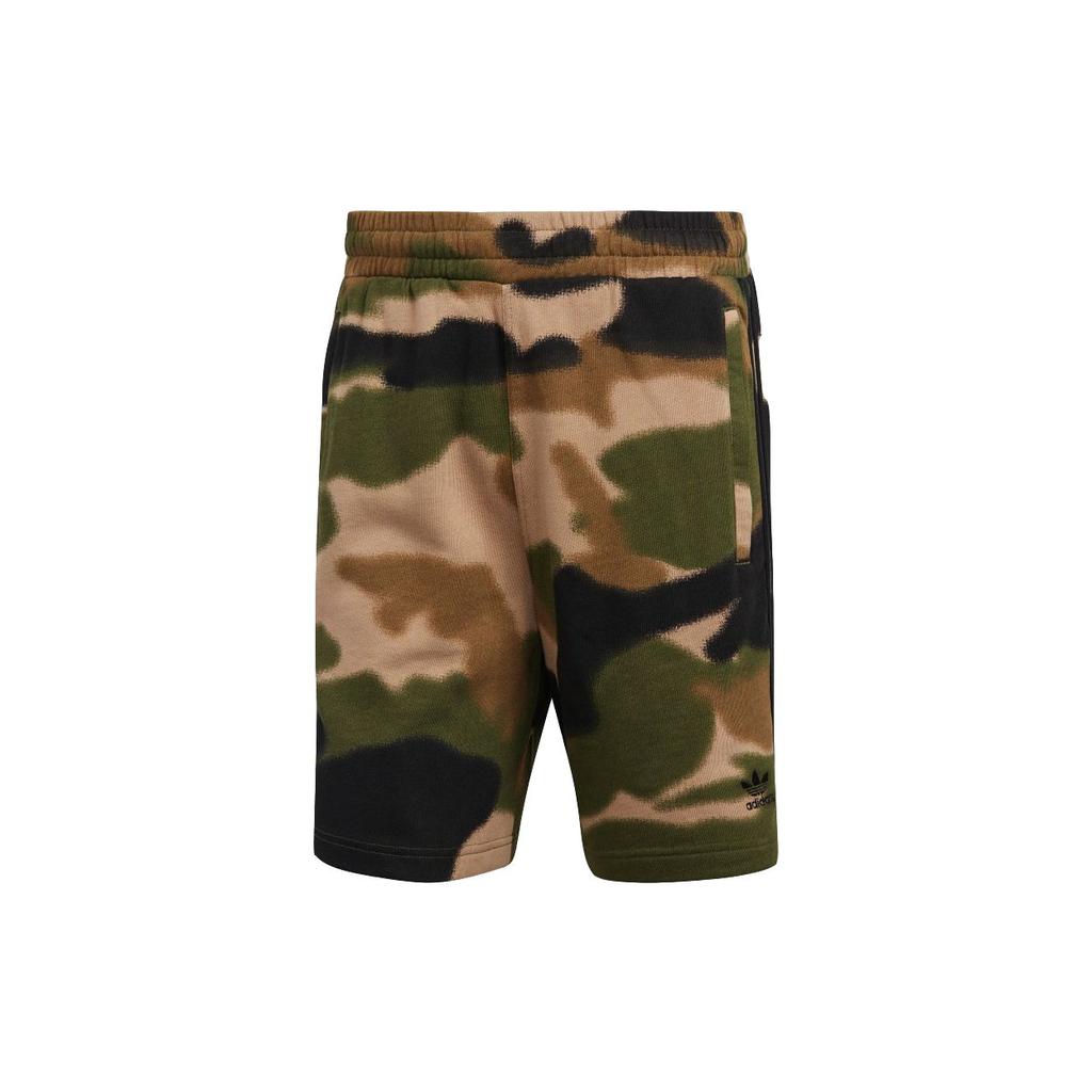 Adidas Originals Camo 3-Stripes Loose Sports Shorts Men Bottoms Military-Green GN1887