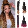 Synthetic Long Curly Box Braids Hair Extensions Natural Looking Loose Crochet Wig For Women Cosplay Party Wear