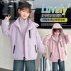 Girls Kids Thick Fleece Lined Detachable Three In One Windbreaker Jacket