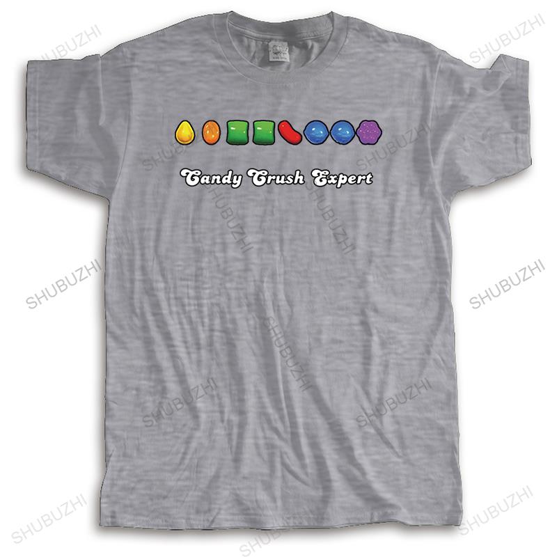 

Mens luxury cotton T shirt mens summer tshirt candy crush saga expert fashion t-shirt men casual cool tops euro size boys gifts 4XL