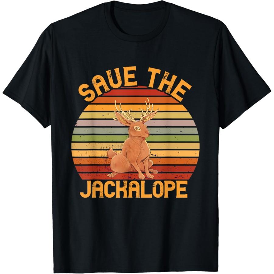 Cryptozoology Save Jackalope Retro Cryptid Rabbit Jackrabbit T-Shirt S