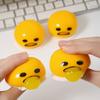 Cute Yellow Round Sucking Vomit Lazy Egg Yolk Exhaust Decompression Toy Fun Decompression Toy Sensory Toy Tricky Game Suitable For Children And Adults