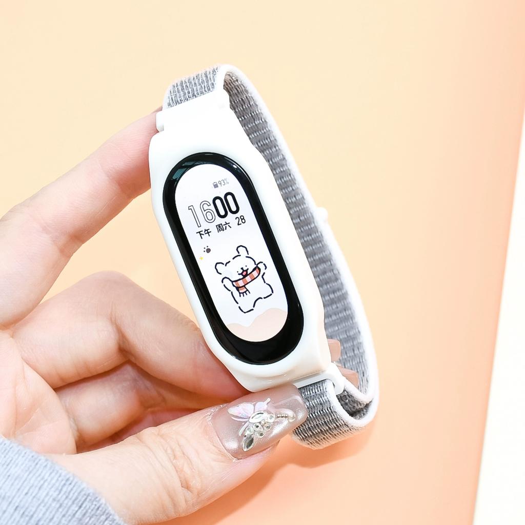 For mi band 10 9 8 7 Strap Nylon Sport loop watch Accessories pulsera correa Mi band 4 Wristband xiaomi Mi band 5 6 3 Bracelet