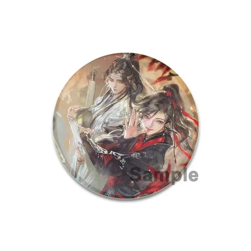 

32/44/58 мм аніме Mo Dao Zu Shi Brooche Wei Wuxian Lan Wangji Значок Шпилька ручної роботи Шпилька для рюкзака Одяг Ювелірні вироби Аксесуари Подарунок 44mm