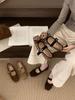 OKLEIBO, Retro Square Head Bow Ballet Single Shoes Women's French Fashion Belt Buckle Mary Jane Shoes