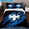 3pcs Monter-rey Football Crest Art Printed Bedding Set Duvet Cover Closure Includes 1 Duvet Cover & 2 Pillowcases Bedding Sets Home Decor Gifts