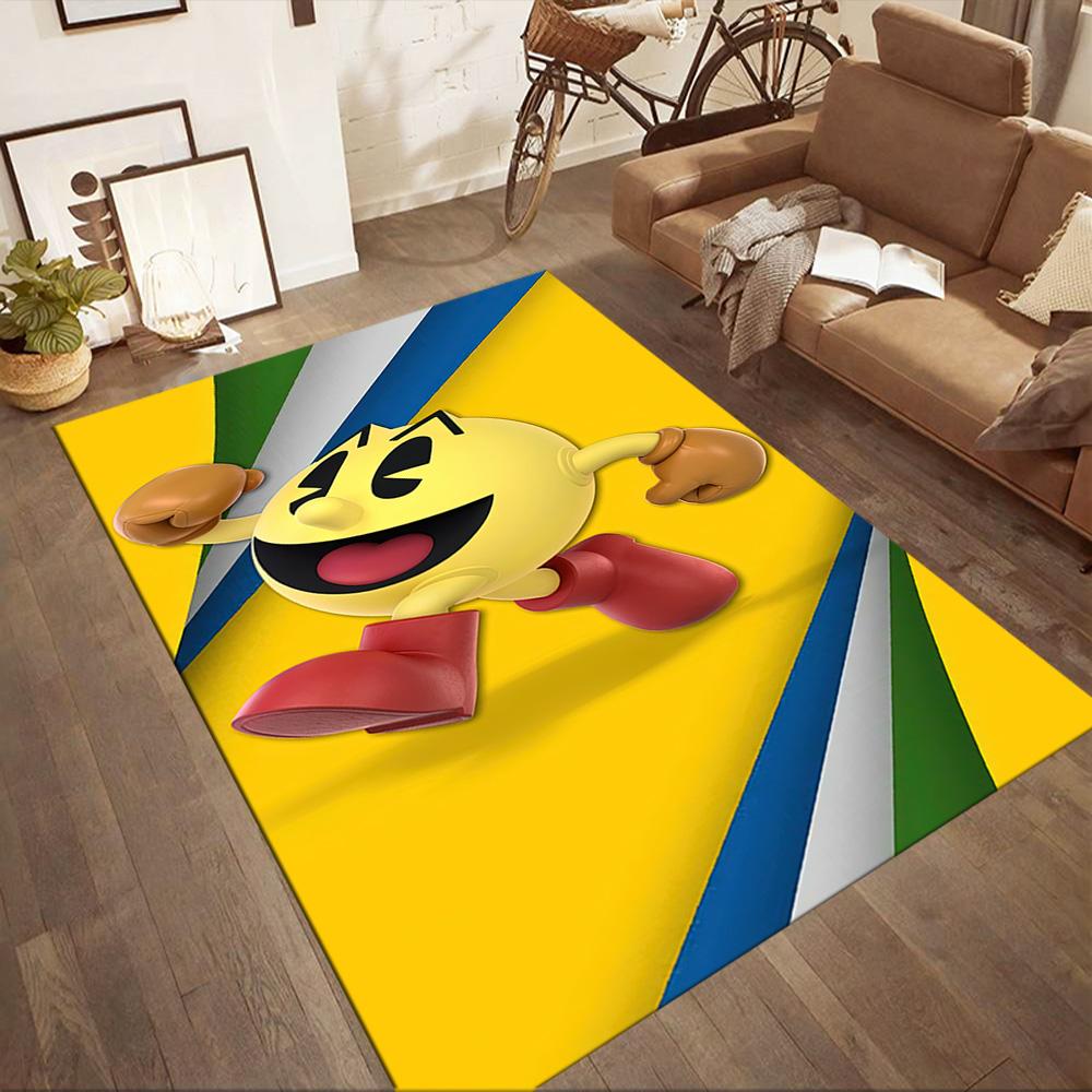 Pac-man Adventure Square rugs are a great choice for living rooms, bedrooms, home décor, and as gifts.