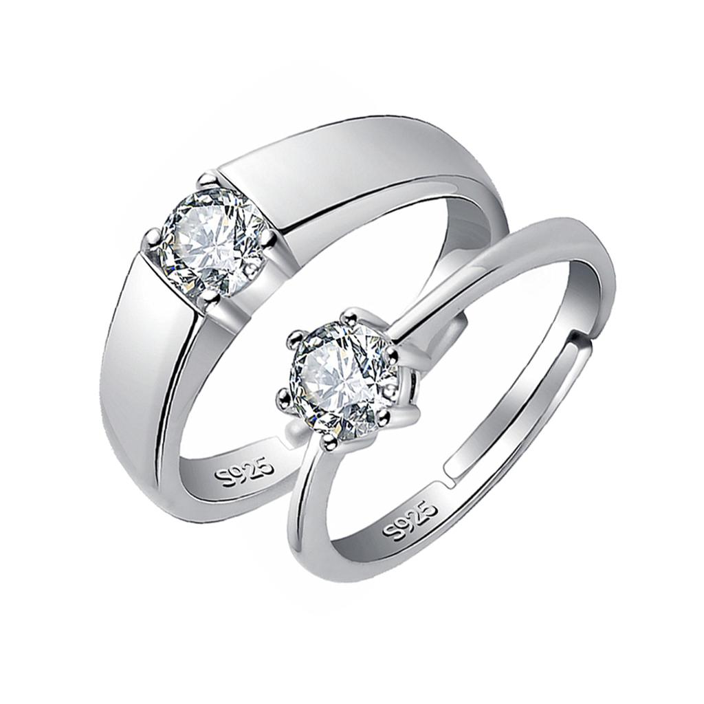 2 Stück Damen Offener Ring Set Passende Partner Offene Ringe Set für Reise Hochzeit Geburtstag