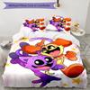 3pcs Smiling Critters1 Pattern Bedding Set Duvet Cover Set Includes Duvet Cover &pillowcases, Perfect All Season Bedroom Decoration & Gift