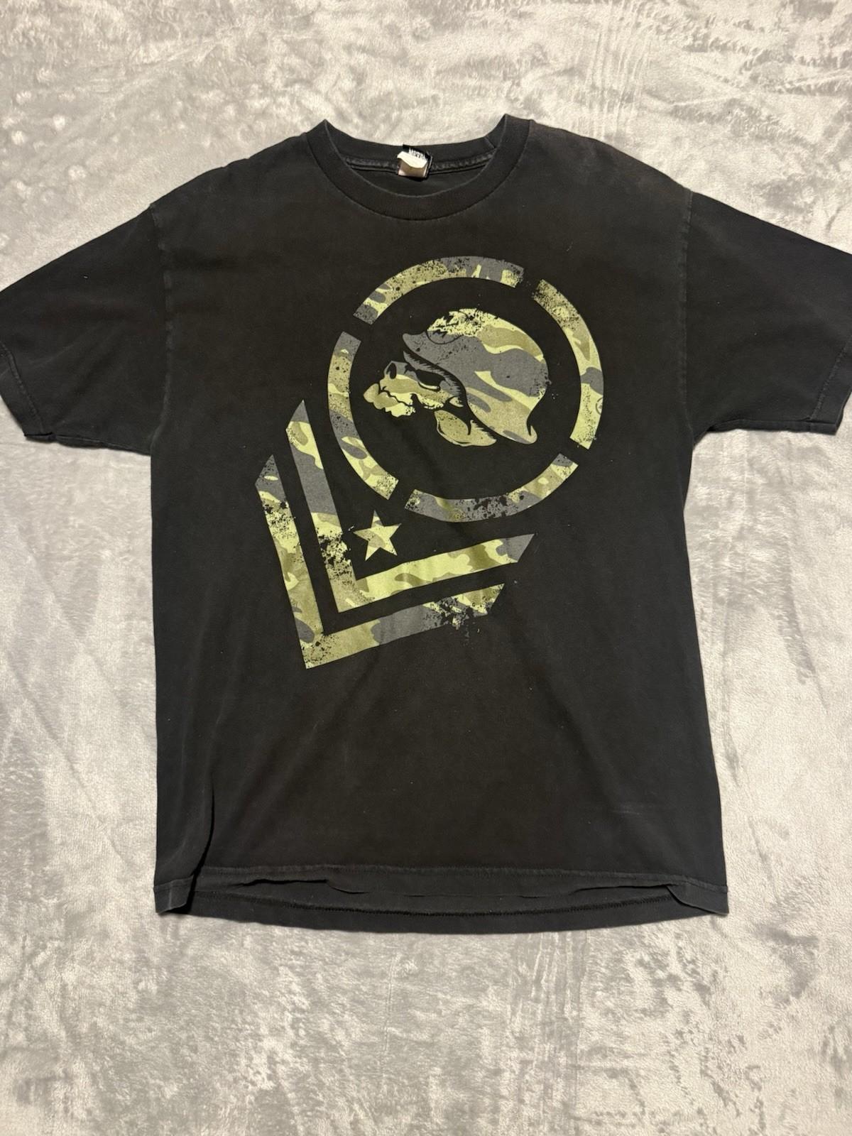 Metal Mulisha Shirt Mens Large L Black Camo Logo Military Skull Biker Skater Y2K Unisex T-Shirt XXXL